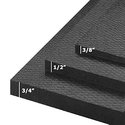 American Floor Mats - Horse/Stable Mats - Heavy Duty Stall Mats - Thick, Durable Rubber Flooring Solid Black 1/2" Thick - 3' x 4' Mat