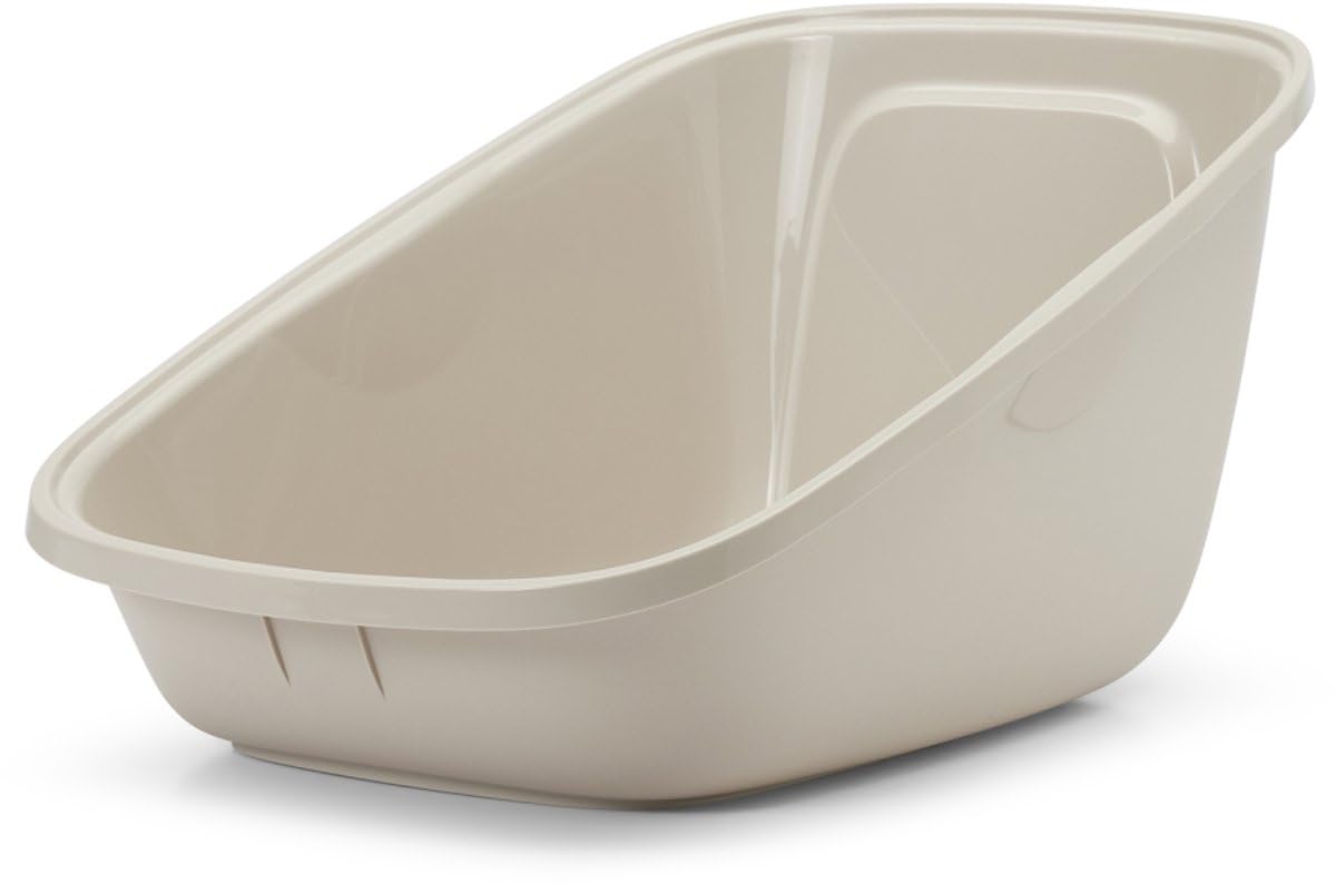 cat litter tray - Savic Aseo Giant - moka - open - extra large size - ideal for large cats - high sides - 75x56x41 cm