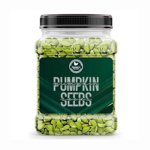 Image of Farmer's Feast Natural Pumpkin Seeds - Protein-Rich Superfood for Healthy Snacking, Immunity Booster & Weight Management | Fresh and Crunchy Seeds Jar Pack(1000 gm)