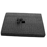 FIXOSHEE Schaumstoff Würfel Einlegematte zum Zuschneiden Flexible Schaumstoffeinlage für Verpackungskisten Stoßdämpfender Handreißbarer Verpackungsschaum Schwarz