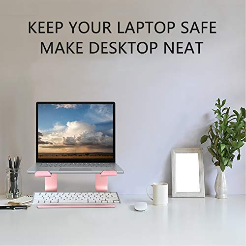 Urmust-Laptop-Stand-for-Desk-Aluminum-Computer-Stand-for-Laptop-Riser-Holder-Notebook-Stand-Compatible-with-MacBook-Air-Pro-Dell-HP-Lenovo-Samsung-Alienware-All-Laptops-11-156Rose-Gold