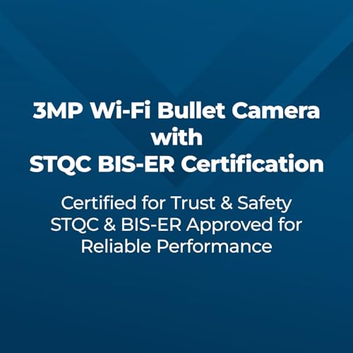Image of Trueview 3MP Smart WiFi Bullet Security Camera | All Time Color Night Vision | IP66 Waterproof | Human Detection | Two Way Audio | 256GB Memory Card Support | Alexa Compatible | STQC Approved T18295S