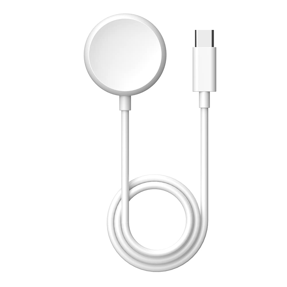 Compatible with Google Pixel Watch Magnetic Charger Cable,Replacement Type-C Wireless Charging Cable Dock (White)