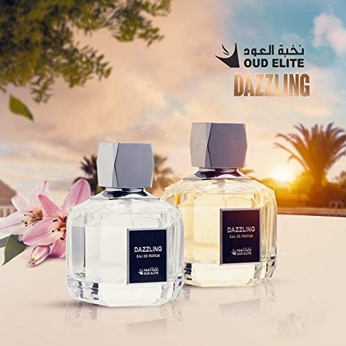 Dazzling n EDP - 100 ML (3.4 oz) I Men's and Women's Perfume I blackcurrant, pear, rhubarb, orange flower, and tuberose, sandalwood, hazelnuts, and white wood I Floral and Fruity I By OUD ELITE (Dazzling Silver)