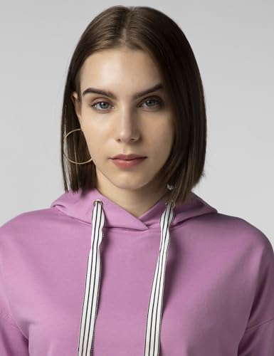 Image of FYLTR Women's Casual Hoodie with Stripe Tape - Rib Hem & Cuff | Drop Shoulder | Sweatshirts for Women | Winter Hoodie for Women