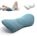 AHSBND Lendenwirbelkissen Memory Foam Lendenkissen: Rückenstützkissen Ergonomisches Druckentlastung Rückenkissen Rückenpolster für Bett Stuhl Auto Bürostuhl (Blau)