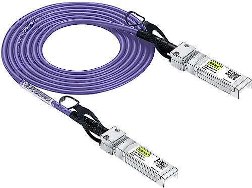 Image of 10Gtek [Very Peri Colored 10G SFP+ DAC Cable - Twinax SFP Cable for Cisco SFP-H10GB-CU2M, Ubiquiti UniFi, D-Link, Supermicro, Netgear, Mikrotik, Fortinet, 2-Meter(6.5ft)