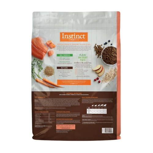 Instinct Be Natural, Natural Dry Dog Food, Raw Coated Kibble - Real Salmon & Brown Rice, 24 lb. Bag