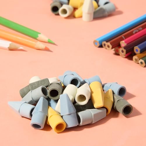 Image of Mr. Pen- Pencil Erasers Toppers, 120 Pack, Colorful, Latex Free, No Smudge | Mr Pen Erasers for Pencils
