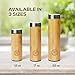 LeafLife Premium Bamboo Tea Bottle for Loose Tea - Tea Infuser Bottle - Tea Gifts - Insulated Water Bottle/Coffee Tumbler/Tea - Tea Gift Set, Tea Accessories - Tea Tumbler 17oz