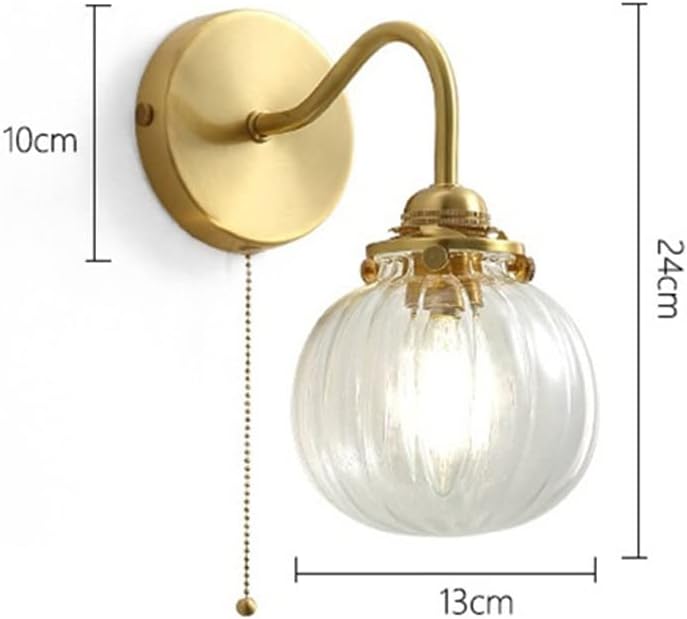 Zipper Wall Light Bathroom Stair Light Glass Ball LED Wall Light Fixtures