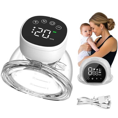 Bomba De Tirar Leite Mama Portátil P1 Mãos Livres Elétrica Sem BPA 3 Modos 10 Níveis de Sucção Conforto Coletor de Leite de Amamentação （Branco）110V/200V