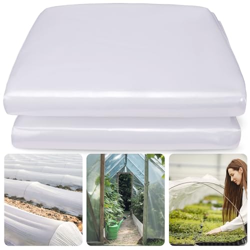 warmfarm 6 Mil Clear Greenhouse Plastic Sheeting,Transparent Plastic Film for Greenhouse, Resistant Polyethylene Film for Farm,Garden (6.5ftx19.7ft)