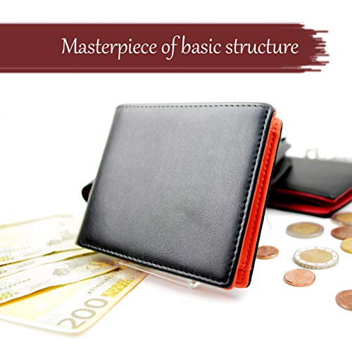 Genuine Leather Bifold Wallet for Men and Women Card Coin Purse3