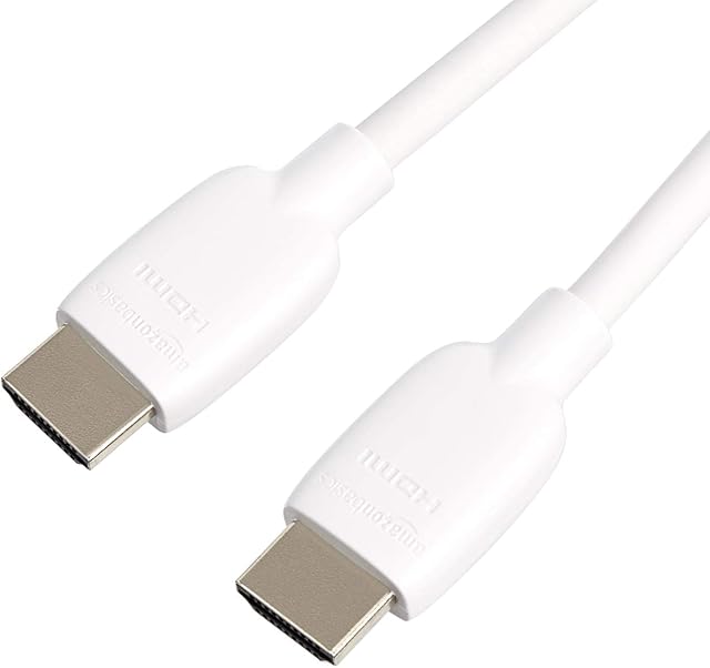 Amazon Basics 48Gbps Ultra High-Speed 8K HDMI Cable, White - 182.8 cm