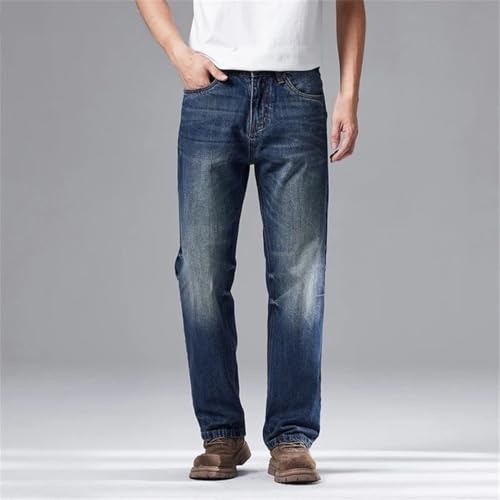 Men's Vintage Jeans Straight Wide Leg Washed Denim Pants Trousers2