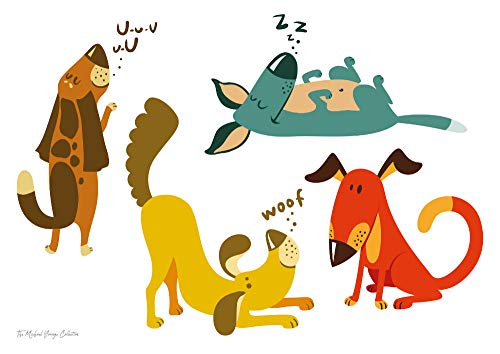 Affiche en métal chiens inspirants A4 idée cadeau idéale pour amoureux des animaux
