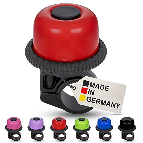 Fahrradklingel Kinder Jungen, Fahrradklingel Mädchen - Drehklingel Rot - Klingel Fahrrad Kinder, Klingel Kinderfahrrad, Laufrad - klingelt laut, einfache Montage