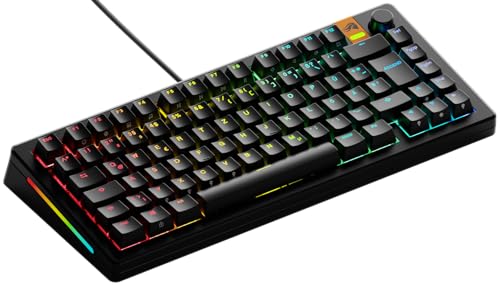 Clavier réactif GLORIOUS GMMK 3 HE 75% Effet Hall noir QWERTZ pour setup gaming performant