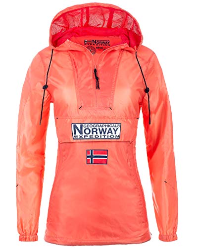 Geographical Norway - Chaqueta impermeable para mujer coral XXL