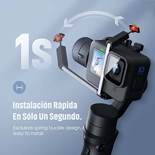 hohem iSteady Pro4, Gimbal Cámara de Acción Compatible con Gopro Hero 13/12/11/10/9/8/7/6/5/4, para Osmo Action 3/One R/Sony RX0, Estabilizador de 3 Ejes con 6 Modos,Carga útil 150g, IPX4 - imagen 6