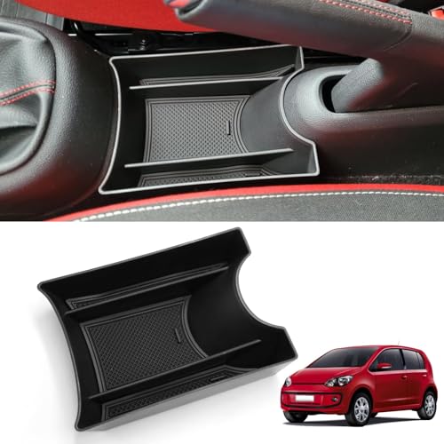 TTCR-II Kompatibel mit Auto Mittelkonsole Aufbewahrungsbox Volkswagen UP GTI 2013-2023,Seat Mii/Skoda Citigo Mittelkonsole Organizer Armlehne VW Mii/Citigo Armlehnen Aufbewahrungsbox