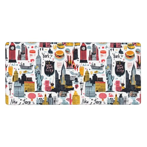 Sous-main de bureau New York pour clavier PC et ordinateur portable