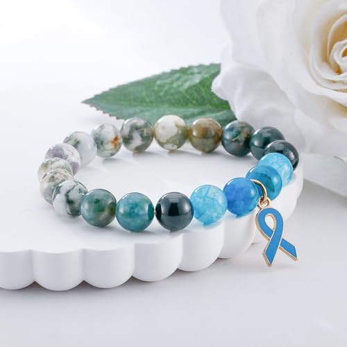 Prostate & Colon Cancer Bracelets - Healing Crystals & Anti-Cancer Gemstones for Women & Men, Family Support Gifts4