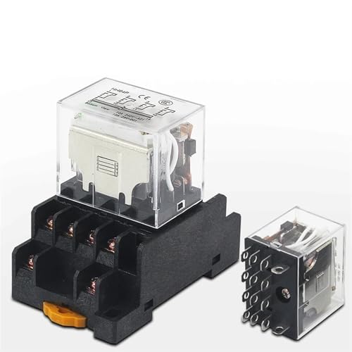 Relé de potencia electromagnética universal HH64P con base integrada DPDT