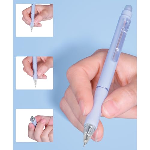 MOZXIRZ Bolígrafos de Gel Borrables 5 pcs Negro 0.5mm miniatura 3