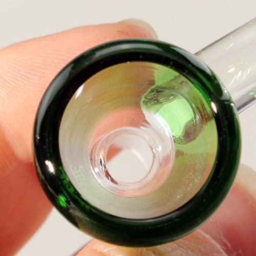 Black Leaf | Bong Glaskopf mit Horn | Schwarz | aus Borosilikatglas | Kräuterkopf mit NS 14 (14,5mm) und Durchlass 3-6mm… – Bild 5