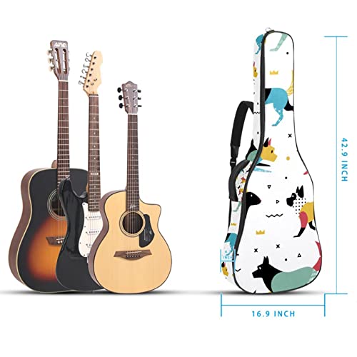 Housse imperméable pour guitare acoustique avec double bandoulière et poche Motif chiot coloré, Multicolore 01., 42.9×16… - Les Beatles, Paul McCartney, John Lennon, RIngo Starr, George Harrison Housse imperméable pour guitare acoustique avec double bandoulière et poche Motif chiot coloré, Multicolore 01., 42.9x16… – Image 6
