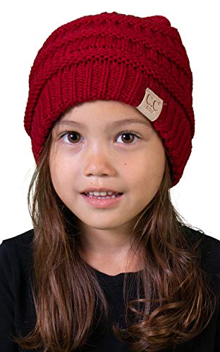 Image of Funky Junque Kids Baby Toddler Ribbed Knit Children's Winter Hat Beanie Cap