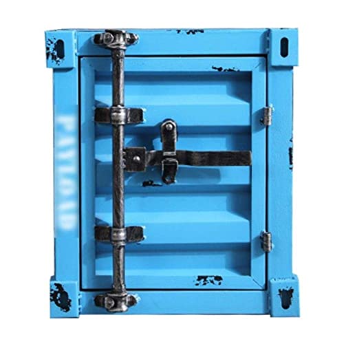 Dépôt étanche ignifuge bleu CLSDRZC, vitrine et armoire en fer rétro de 40x35x45cm pour bureau