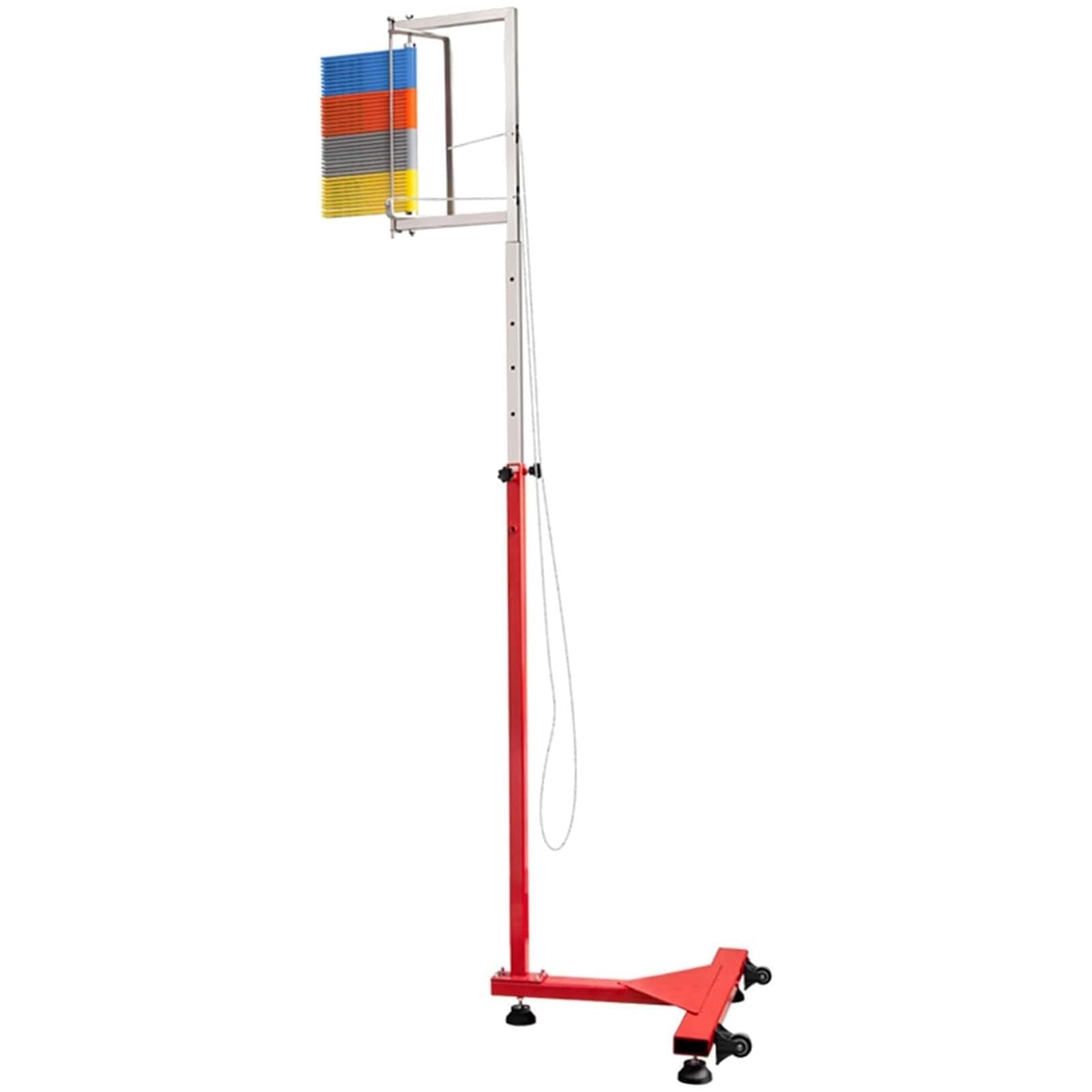 Probador de salto vertical con base estable, equipo de entrenamiento de salto alto ajustable, medidor de salto vertical con paleta colorida, poste de salto vertical para interiores y exteriores