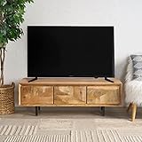 Christopher Knight Home Karen Mango Wood TV Stand, Natural, Black