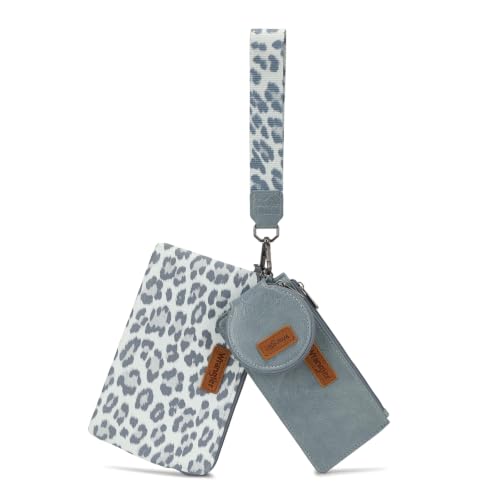 Image of Montana West X Wrangler Keychain Wallets for Women Dual Pouch Wristlet