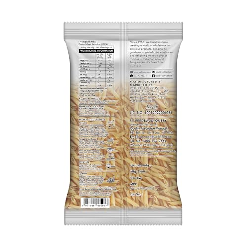 Image of Weikfield Penne Pasta 1Kg Pouch | Healthy Pasta Made With 100% Durum Wheat Semolina | No Maida | Rich in Protein & Fibre | Non Sticky | 100% Vegetarian