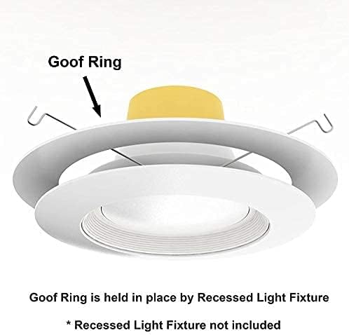 lightlabs goof ring gloss 6 pack 80634 diameter for 634 can includes tape to fix drywall damage for flush mount recessed down lights recessed light trim ring glossy white