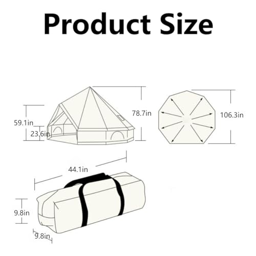 Carpa Outdoor con techo alto y puertas dobles para camping miniatura 7