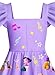 Girls Fashion Dress Kids Pop Singer Graphic Dresses Novelty Party Outfit Birthday Gift 9-10 Years Purple