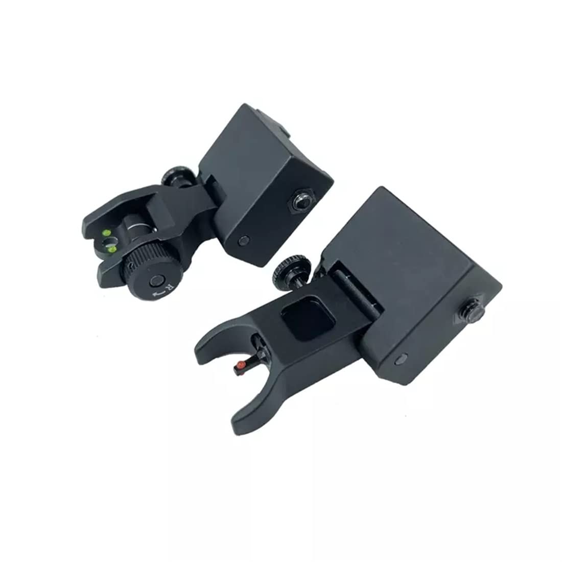 Viseur de Fer Avant arrière AR15 en Aluminium Tactique avec Vue de Fibre Optique AR15 Rouge Vert