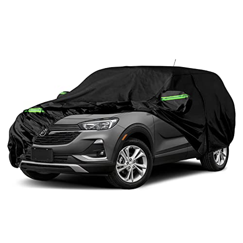 Image of Waterproof Car Cover Replace for 2013-2025 Buick Encore, 6 Layers All Weather Car Covers with Zipper Door & Windproof Bands for Snow Rain Dust Protection