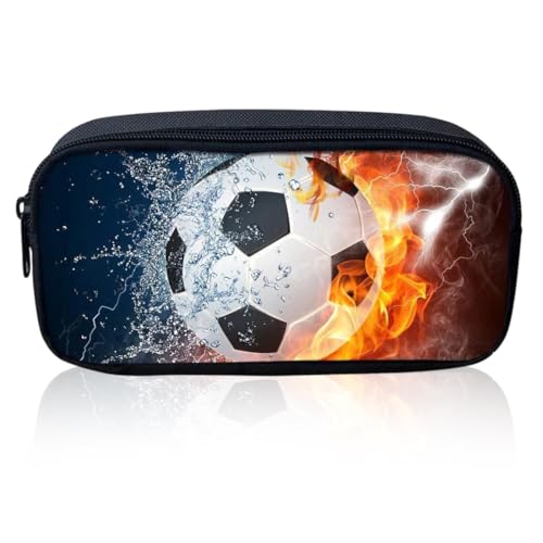 WeddHuis 1 pcs Trousse Scolaire 3D Grande Capacité, Trousse Football pour Enfants, Garçons, Filles, Étudiants