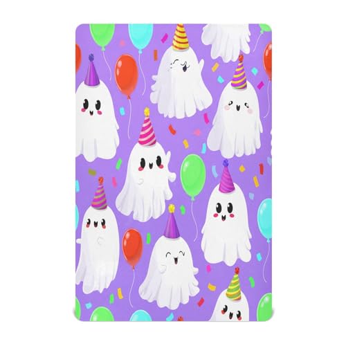 JUMBEAR Sábanas bajeras ajustables para cesta de fantasmas de Halloween, sábanas bajeras para cochecito de recién nacido, acogedoras y transpirables para cuna de bebé para niños y niñas, sábana bajera