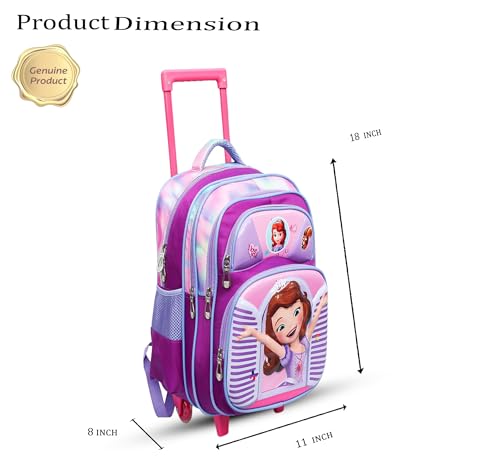 Image of ADSON 3D Embossed School Trolley Bag Large School Bag for Boy Girl, Kids School Bag, Travel Backpack for Girl Boy, Ideal for Children Trolley 16 Inch Water Resistant