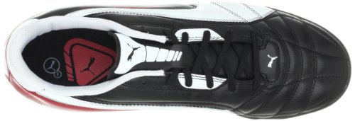 PUMA PUMA Men's Universal TT Soccer Cleat,Black/White/Ribbon Red,9.5 D US