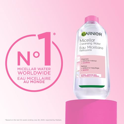 Garnier Micellar Cleansing Water, All-in-One Cleanser & Gentle Makeup Remover, For All Skin Types Including Sensitive. 400ml view 6
