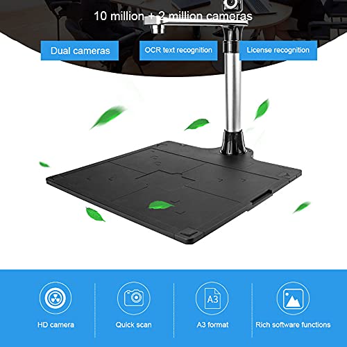 Draagbare Document Scanner, A3 / A4 Office Document High-Speed Scanner, 10 Miljoen + 2 Miljoen Pixel Dual Camera… - Image 3