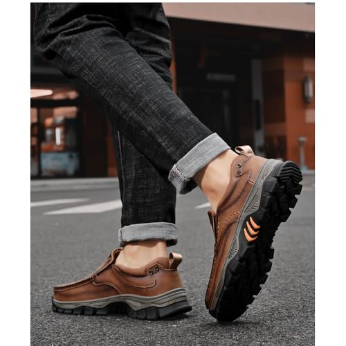 Enjerr Orthopedic Balance Shoes Men, 2025 Slip-On Loafers with Arch Support, Comfortable Durable Leather Casual Walking Shoe4